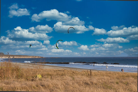 Kite surfing in Cambria California