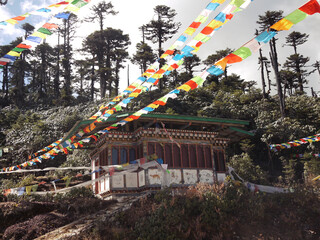 Tibetan buddhist temple in Bhutan