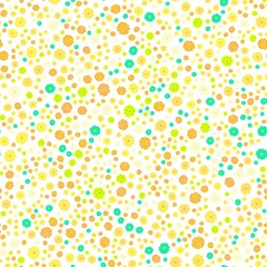 Vector floral pattern in doodle style 
Seamless vector spring floral background.