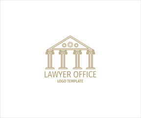 a museum building of justice inside wheat ear for lawyer office vector logo design