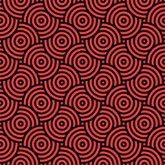 Round abstract seamless pattern