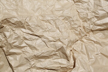 Top viewe crumpled paper background.