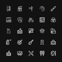 Editable 25 paint icons for web and mobile