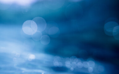 Blurred abstract blue sea detail. Abstract wallpaper. Horizontal view