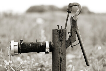 Old rusty water pump