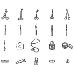 Fototapeta premium doctor icons