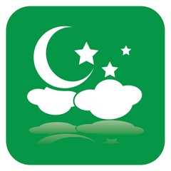 clouds with moon and stars