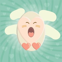 cute creature with mouth open