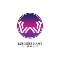 W Letter Logo Business Template Vector icon