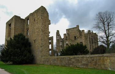 Fototapeta na wymiar The ruins of the Hardwick Old Hall in Derbyshire, UK