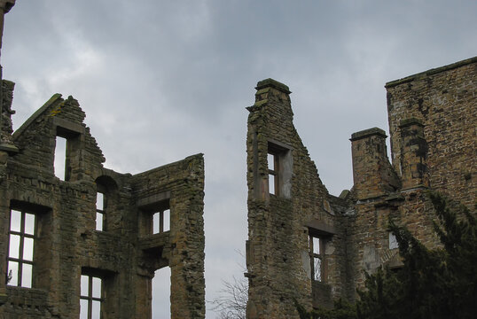 The ruins of the Hardwick Old Hall in Derbyshire, UK