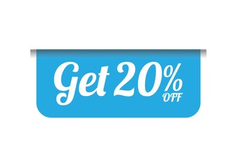 get twenty percent off label