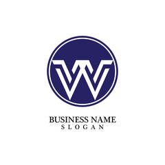 W Letter Logo Business Template Vector icon