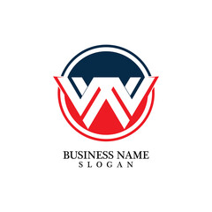 W Letter Logo Business Template Vector icon