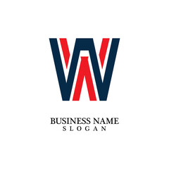 W Letter Logo Business Template Vector icon