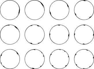 Grunge Stamps Collection, circles. Banners, Insignias , Logos, Icons, Labels and Badges Set .distress textures.frames, badges for your design.