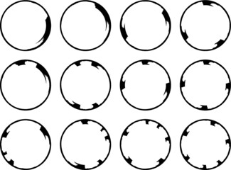 Grunge Stamps Collection, circles. Banners, Insignias , Logos, Icons, Labels and Badges Set .distress textures.frames, badges for your design.