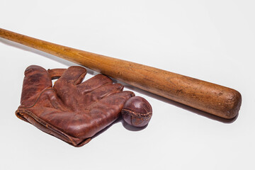 Vintage baseball objects