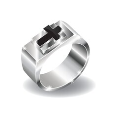 christian cross on a ring