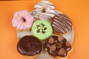 donuts with various flavors
