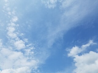 晴れ・青空（天色）・朝、昼・巻積雲（うろこ雲・さば雲・いわし雲）・雲4割Sunny, blue sky (heaven color), morning, daytime, cirrus cumulus (scale cloud, mackerel cloud, sardine cloud), cloud 40%