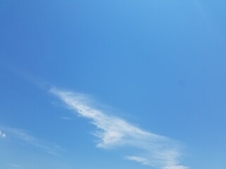 晴れ・青空（天色）・朝、昼・巻層雲（うす雲）・雲2割Sunny, blue sky (heaven color), morning, daytime, cirrus stratus (thin cloud), cloud 20%