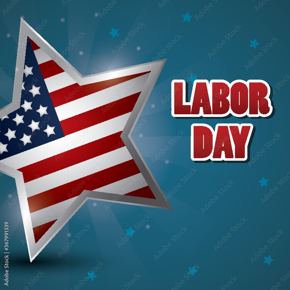 Canvas Prints labor day poster