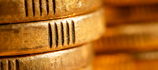 Australian Coins. Money background, Australia theme, shallow depth of field.