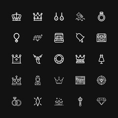 Editable 25 jewelry icons for web and mobile