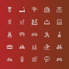 Editable 25 bike icons for web and mobile