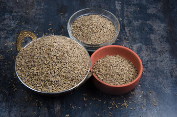indian spices cumin seeds isolated.