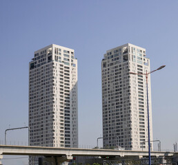 Ho Chi Minh City, Vietnam- March 2, 2020 :  Modern Architecture of Saigon