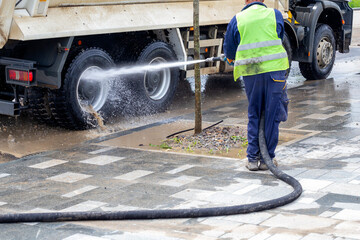 Wheel Washer at the construction site