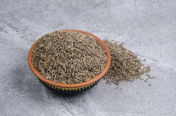 indian spices cumin seeds isolated.