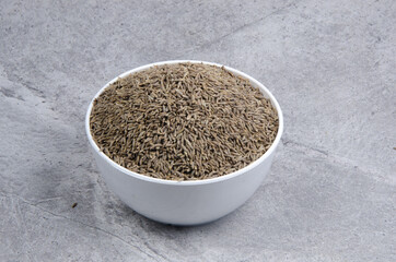 indian spices cumin seeds isolated.