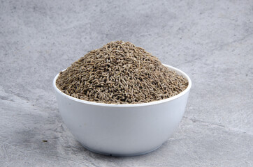 indian spices cumin seeds isolated.
