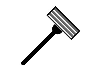 Icono negro de una cuchilla de afeitar en fondo blanco.