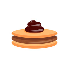 Delicious cookie cartoon vector illustration sweet food.