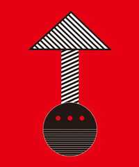 ストライプの矢印