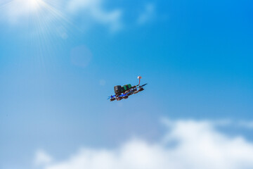 Fototapeta na wymiar Fpv drone racing on a sunny day