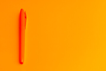 Magenta colored highlighters at exuberance background with copy space