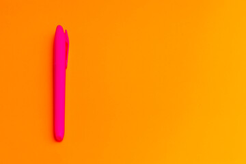 Magenta colored highlighters at exuberance background with copy space