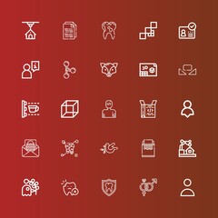 Editable 25 identity icons for web and mobile
