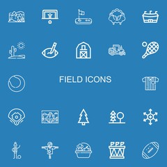 Editable 22 field icons for web and mobile