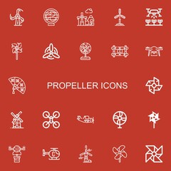 Editable 22 propeller icons for web and mobile