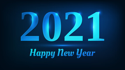 2021 Happy New Year neon background