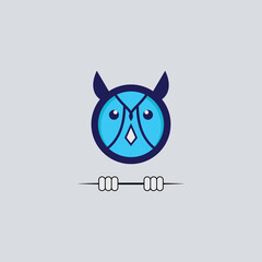 Owl logo design template - vector illustration. Emblem design
