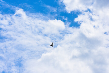 A beautiful view of blue sky with clouds