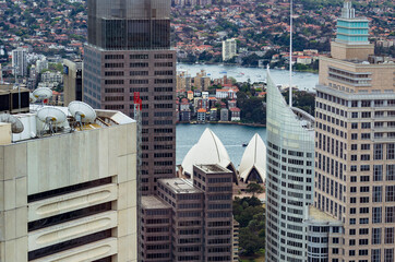 Sydney Opera House behind the Skyscrapers, Australia