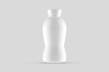 white plastic bottle isolated